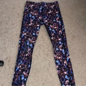 Fabletics purple flower leggings
